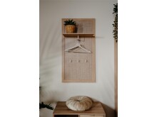 Garderobenpaneel >Kuta< in Sonoma-Eiche - 55x110x30cm (BxHxT)
