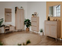 Garderobenpaneel >Kuta< in Sonoma-Eiche - 55x110x30cm (BxHxT)