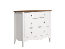 Kommode >Lebanon< in Weiß aus Massivholz, MDF - 100x86x42cm (BxHxT)