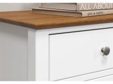 Kommode >Lebanon< in Weiß aus Massivholz, MDF - 100x86x42cm (BxHxT)
