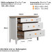 Kommode >Lebanon< in Weiß aus Massivholz, MDF - 100x86x42cm (BxHxT)