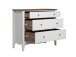 Kommode >Lebanon< in Weiß aus Massivholz, MDF - 100x86x42cm (BxHxT)