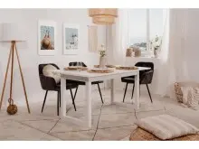 Esstisch >Arvada< in Weiß aus MDF -...