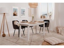 Esstisch >Arvada< in Weiß aus MDF - 160x75x90cm (BxHxT)