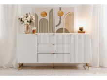 Sideboard >Elwood< in Weiß matt - 179x90x40.5cm (BxHxT)