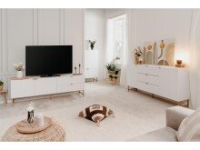 Sideboard >Elwood< in Weiß matt - 179x90x40.5cm (BxHxT)