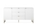 Sideboard >Elwood< in Weiß matt - 179x90x40.5cm (BxHxT)