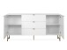 Sideboard >Elwood< in Weiß matt - 179x90x40.5cm (BxHxT)