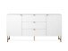 Sideboard >Elwood< in Weiß matt - 179x90x40.5cm (BxHxT)