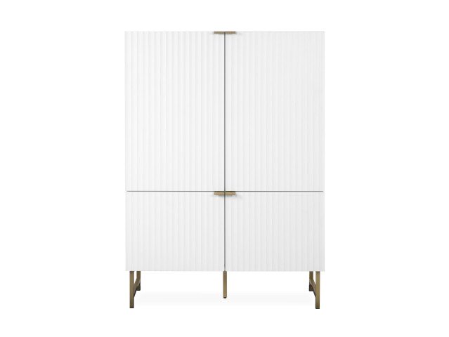 Highboard >Elwood< in Weiß matt - 100x142x40.5cm (BxHxT)