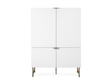 Highboard >Elwood< in Weiß matt -...