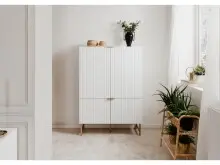 Highboard >Elwood< in Weiß matt -...