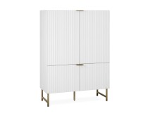 Highboard >Elwood< in Weiß matt - 100x142x40.5cm (BxHxT)