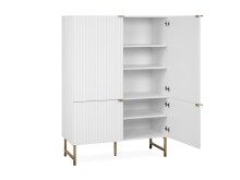 Highboard >Elwood< in Weiß matt - 100x142x40.5cm (BxHxT)