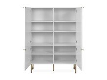 Highboard >Elwood< in Weiß matt - 100x142x40.5cm (BxHxT)
