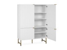 Highboard >Elwood< in Weiß matt - 100x142x40.5cm (BxHxT)
