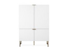 Highboard >Elwood< in Weiß matt -...