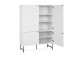 Highboard >Elwood< in Weiß matt - 100x142x40.5cm (BxHxT)