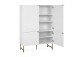 Highboard >Elwood< in Weiß matt - 100x142x40.5cm (BxHxT)