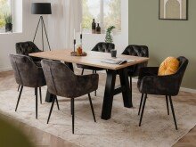 Esstisch >Geneva< in Artisan Eiche - 157x75x90cm (BxHxT)