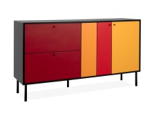 Sideboard >Lafayette< in Schwarz - 145.5x81x40cm (BxHxT)