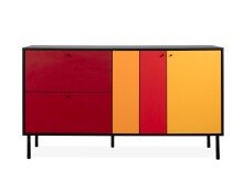 Sideboard >Lafayette< in Schwarz - 145.5x81x40cm (BxHxT)