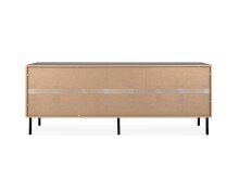 Lowboard >Lafayette< in Schwarz - 184.5x81x40cm (BxHxT)