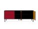Lowboard >Lafayette< in Schwarz - 184.5x81x40cm (BxHxT)