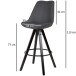 Barhocker (2er Set) in Schwarz - 53x49x113 (LxBxH)