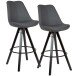 Barhocker (2er Set) in Schwarz - 53x49x113 (LxBxH)