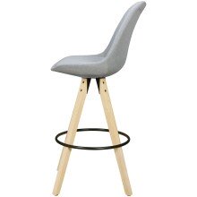 Barhocker (2er Set) in Grau - 45x45x113 (LxBxH)