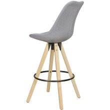 Barhocker (2er Set) in Grau - 45x45x113 (LxBxH)