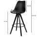 Barhocker (2er Set) in Schwarz - 49x53x113cm (LxBxH)