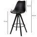 Barhocker (2er Set) in Schwarz - 49x53x113cm (LxBxH)