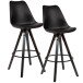 Barhocker (2er Set) in Schwarz - 49x53x113cm (LxBxH)