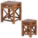 Satztisch (2er Set) in Braun - 40x40x50 (LxBxH)