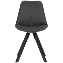 4-Fußstuhl (2er Set) in Schwarz - 49x52x87 (LxBxH)