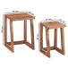 Satztisch (2er Set) in Braun - 36x36x50 (LxBxH)