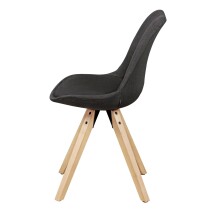 4-Fußstuhl (2er Set) in Schwarz - 49x52x87 (LxBxH)