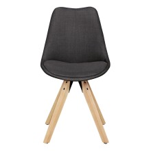 4-Fußstuhl (2er Set) in Schwarz - 49x52x87 (LxBxH)