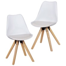 4-Fußstuhl (2er Set) in Weiß - 49x52x87cm...