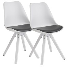 4-Fußstuhl (2er Set) in Weiß - 52x49x87cm...