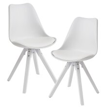 4-Fußstuhl (2er Set) in Weiß - 49x52x87cm...