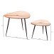 Satztisch (2er Set) in Braun - 60x60x51 (LxBxH)