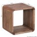 Satztisch (2er Set) in Braun aus Massivholz Akazie - 36x43x43cm (LxBxH)