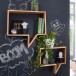 Wandregal (2er Set) in Braun - 50x13x49 (LxBxH)