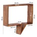 Wandregal (2er Set) in Braun - 50x13x49 (LxBxH)