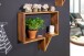 Wandregal (2er Set) in Braun - 50x13x49 (LxBxH)