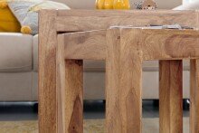 Satztisch (3er Set) in Braun - 36x50x45 (LxBxH)