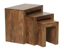Satztisch (3er Set) in Braun - 30x50x45cm (LxBxH)